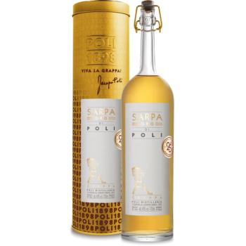 Grappa Sarpa Oro di Poli Barrique in Geschenkdose 40 % vol.