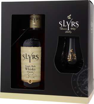 Slyrs Single Malt Whisky Classic Geschenkpackung mit Glas 43 % vol.