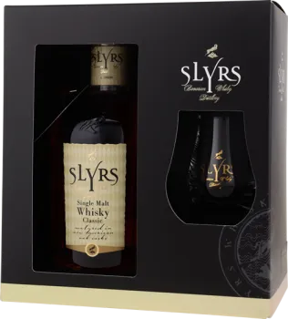 Slyrs Single Malt Whisky Classic Geschenkpackung mit Glas 43 % vol.