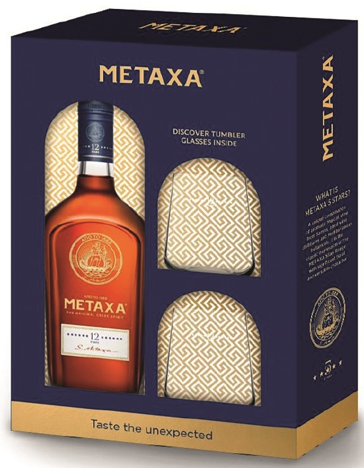 Metaxa Lenz % 40 - Weinstraße Stefan Die in Brandy Geschenkpackung 12-Sterne