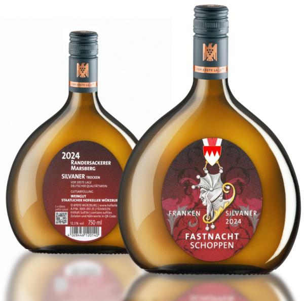 Fastnacht-Schoppen Franken Staatlicher Hofkeller Randersackerer Silvaner trocken 2024er Faschings-Saison 2025/26