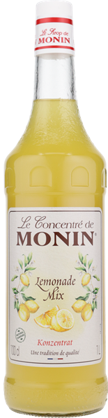 Monin Lemonade Mix Konzentrat Literflasche Glas