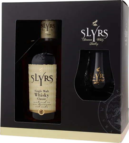 Slyrs Single Malt Whisky Classic Geschenkpackung mit Glas 43 % vol.