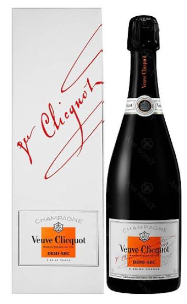 Veuve Clicquot Demi-Sec Champagner halbtrocken Geschenkpackung