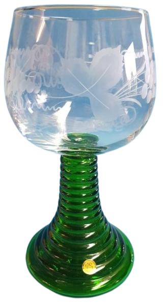 großer Wein-Römer Wein-Pokal mit Schliff Gravur 1 Liter